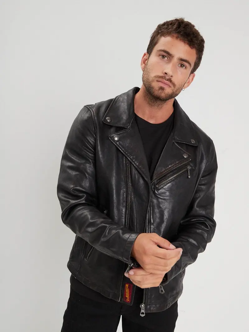 Miami - Blouson rock cuir homme