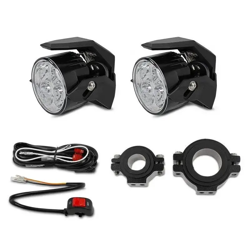 Moto Phares LED S2 - Inclut câble de connexion, Autorisation E, Tension 12V/24V