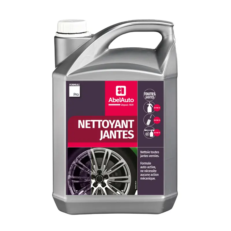 Nettoyant Jantes Abel Auto 5L (Marque Francaise) -Gamme Professionnelle-