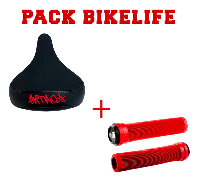 PACK BIKELIFE SELLE + ODI LONGNECK 135MM ROUGE