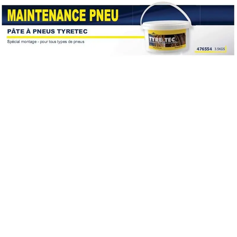 Pate spécial montage pneumatique tyretec (sceau) 3.5KG PUTOLINE