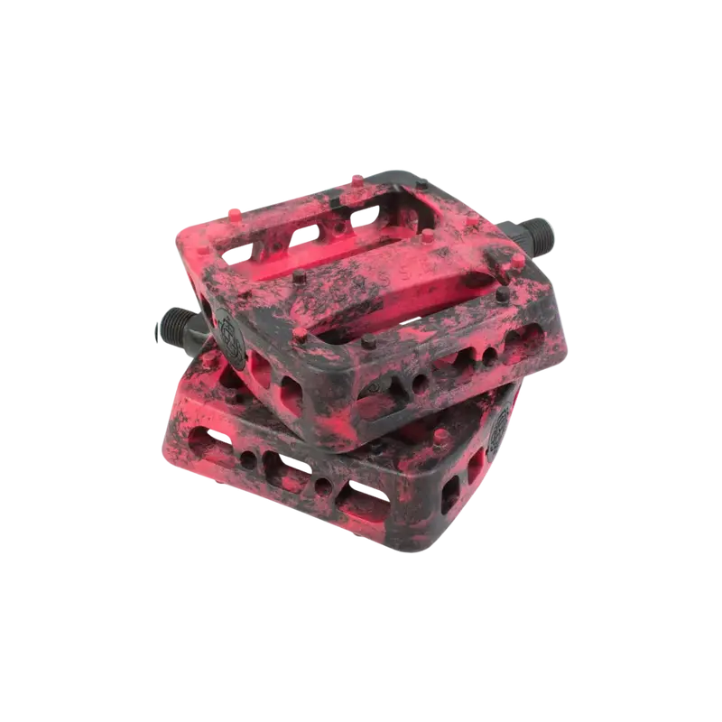 Pedales Odyssey Twisted Pro Pc 9/16 Black/Red Swirl