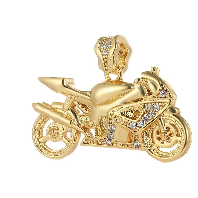Pendentif de moto plaqué or