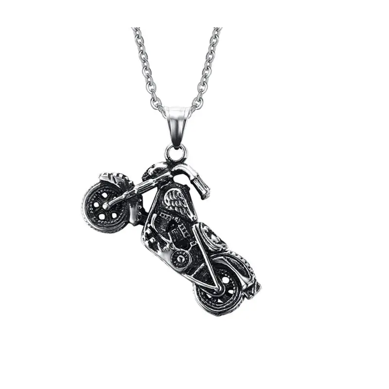Pendentif moto - Harley motard (Avec chaine)