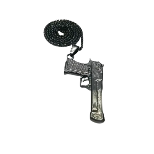 Pendentif moto - Pistolet (Avec chaine)