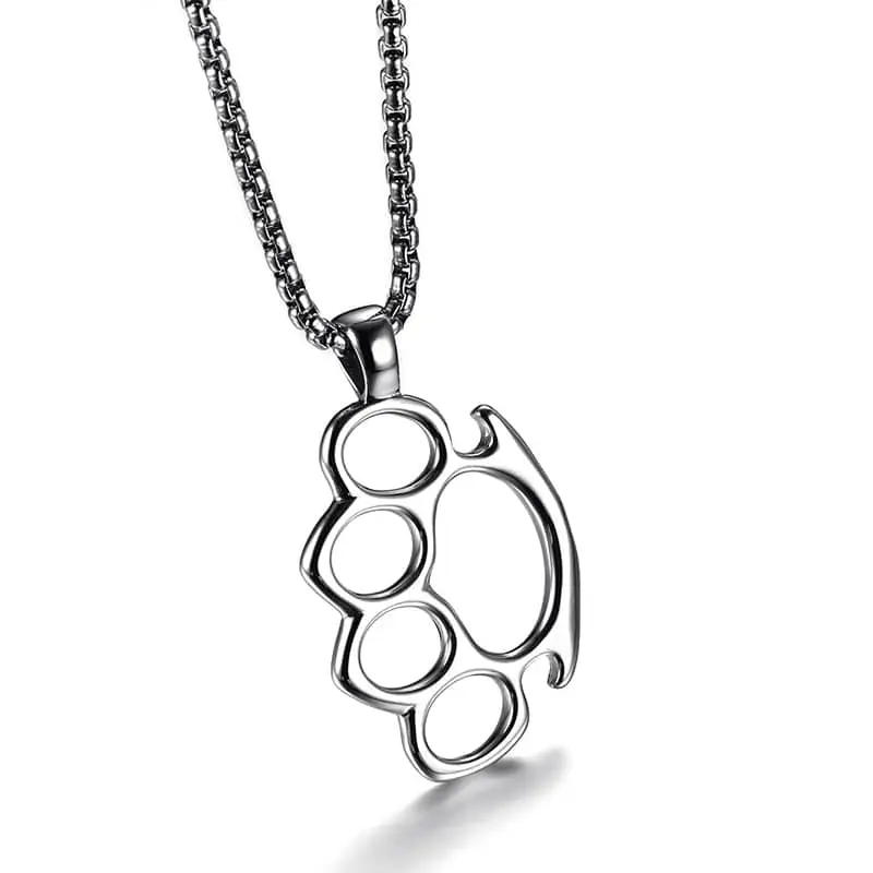 Pendentif moto - Poing américain (Avec chaine)