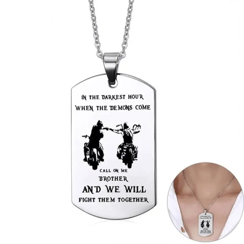 Pendentif moto - Respect (Avec chaine)
