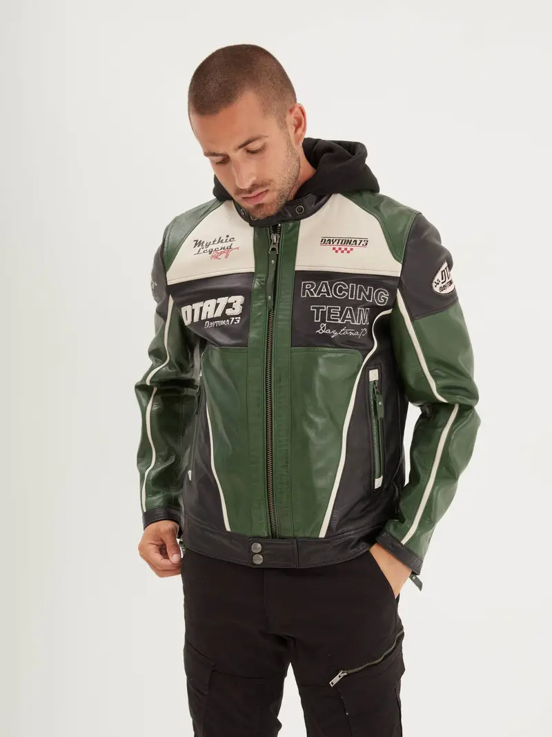 Perez - Blouson cuir motard
