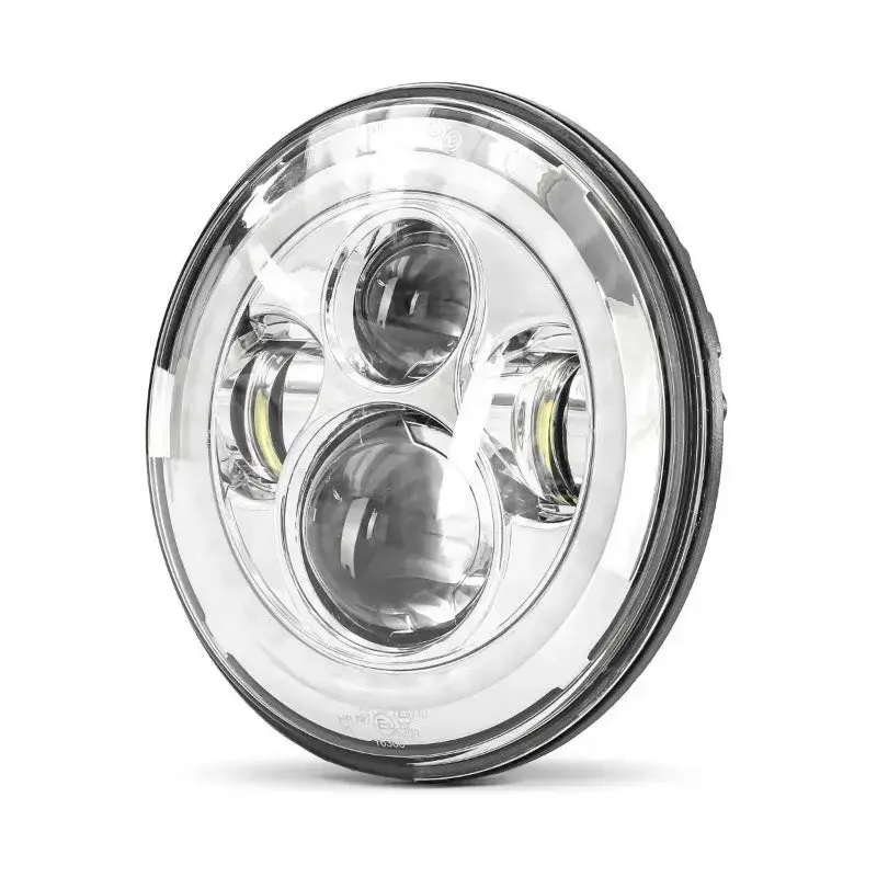 Phare LED 7" compatible Harley Davidson - Chrome