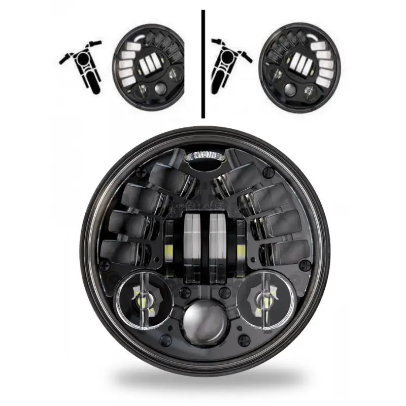Phare LED 7 pouces avec éclairage directionnel