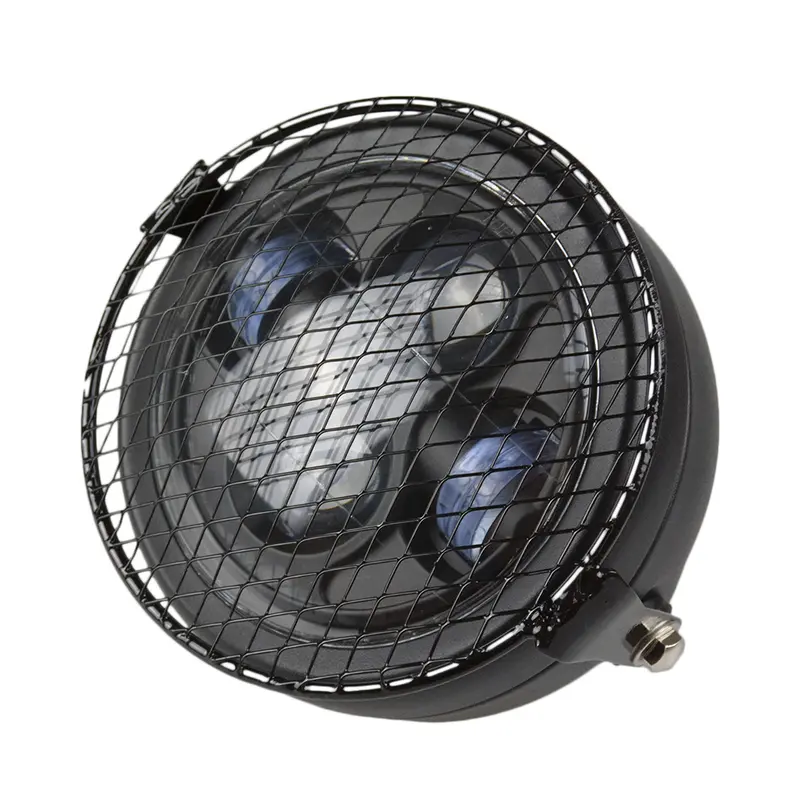 Phare LED Café Racer avec grille