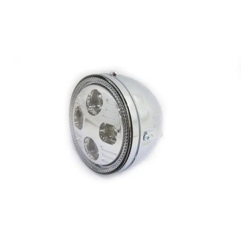 Phare LED HIGHSIDER Atlanta chromé diamètre 145mm