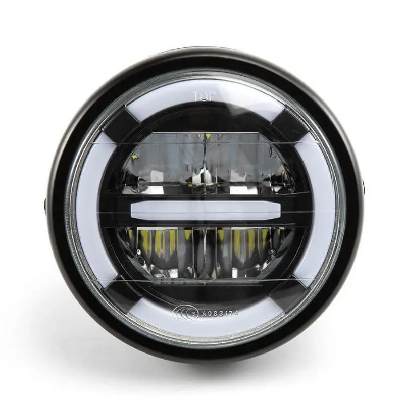 Phare rond de moto led - Jaune ou blanc