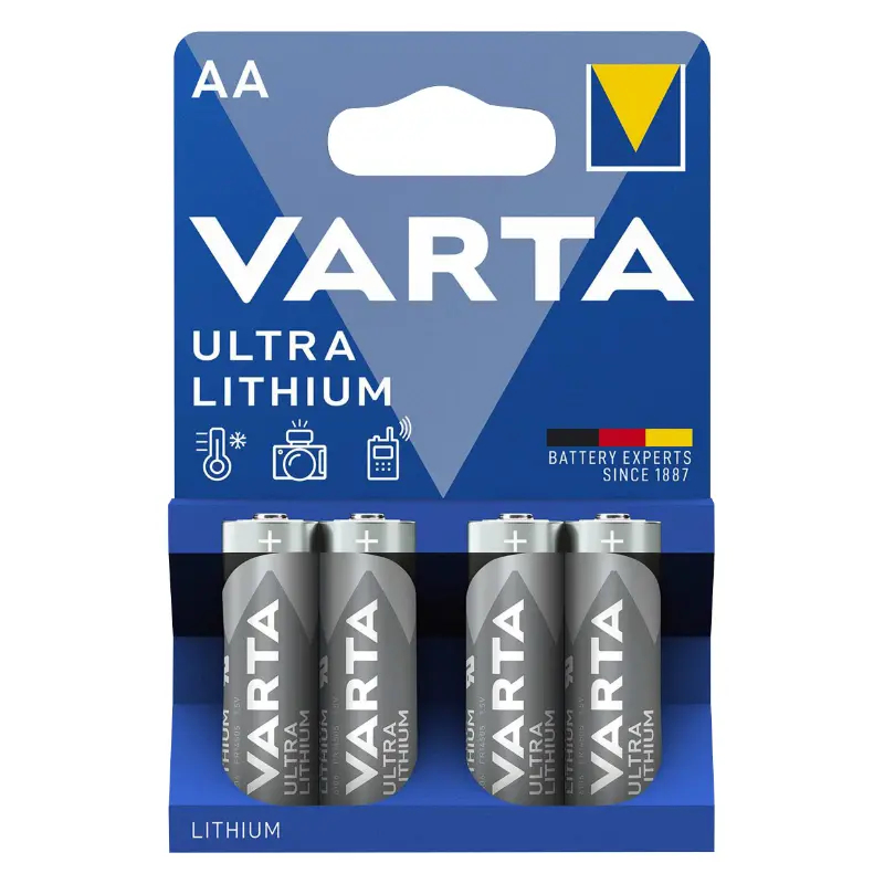 Pile Lr06 1.5V Varta Ultra Lithium Aa (Vendu Par 4)