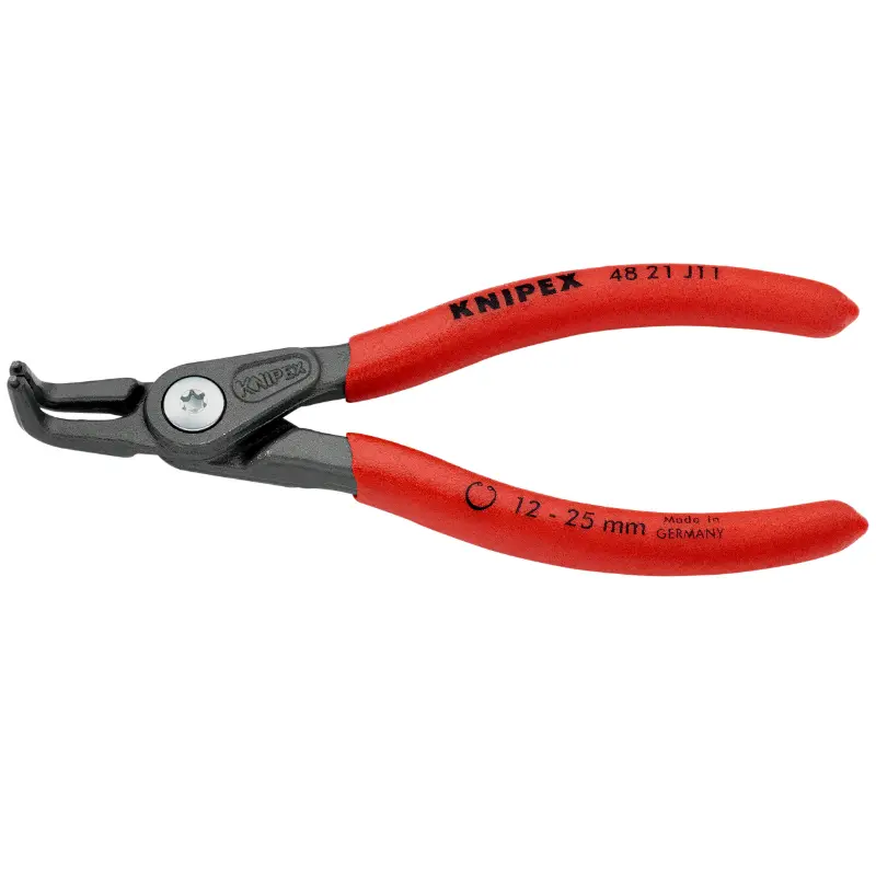 Pince A Circlips Intérieur Pro Knipex 130 mm Diam Circlips 12 A 25 mm Gris Antirouille Pointe 1,3 mm (Coudée) (48 21 J11) -Made In Germany-