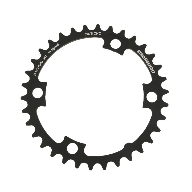 Plateau Route 4 branches Ø 110 Pour Shimano 105 5800 Stronglight 34 dents Intérieur Noir Compatible Ultegra 6800 - Dura-Ace 9000 11V.