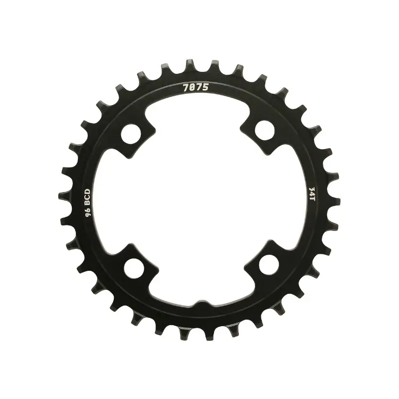 Plateau VTT 4 branches Ø 96 Pour Sunrace 34 dents Mono Mx 12-11-10V. Noir Narrow-Wide Alu Compatible Autres Marques