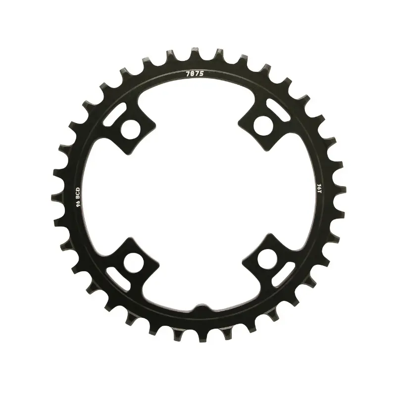 Plateau VTT 4 branches Ø 96 Pour Sunrace 36 dents Mono Mx 12-11-10V. Noir Narrow-Wide Alu Compatible Autres Marques