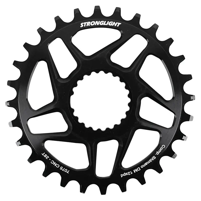 Plateau VTT Direct Mount Pour Shimano Fc-M6100-M6120-M6130-Fc-M7100-M7120-M7130-Fc-M8100-M8120-M8130 Stronglight Mono 28 dents - Deport 3 mm 12V.