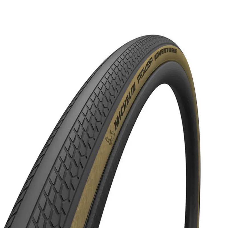 Pneu Gravel 700 X 48 Michelin Power Adventure Noir Flanc Beige Tubeless Ready Ts (48-622)