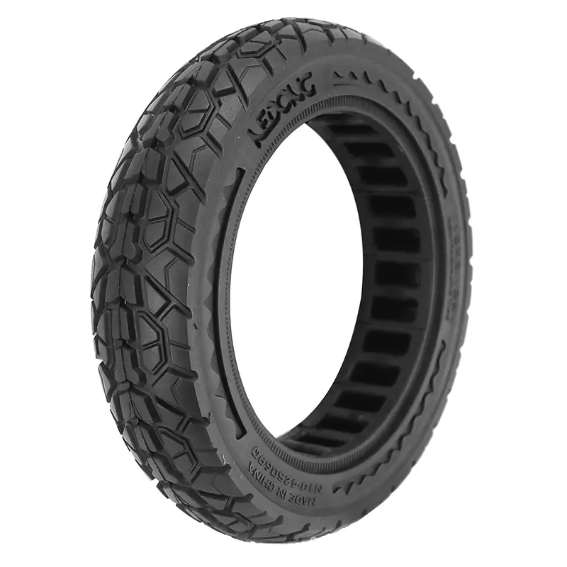 Pneu Trottinette Plein Cross 10 X 2.125 Noir - Largeur Intérieur 43 mm (Pour Segway Ninebot F20, F25, F30, F40 Et Autres)