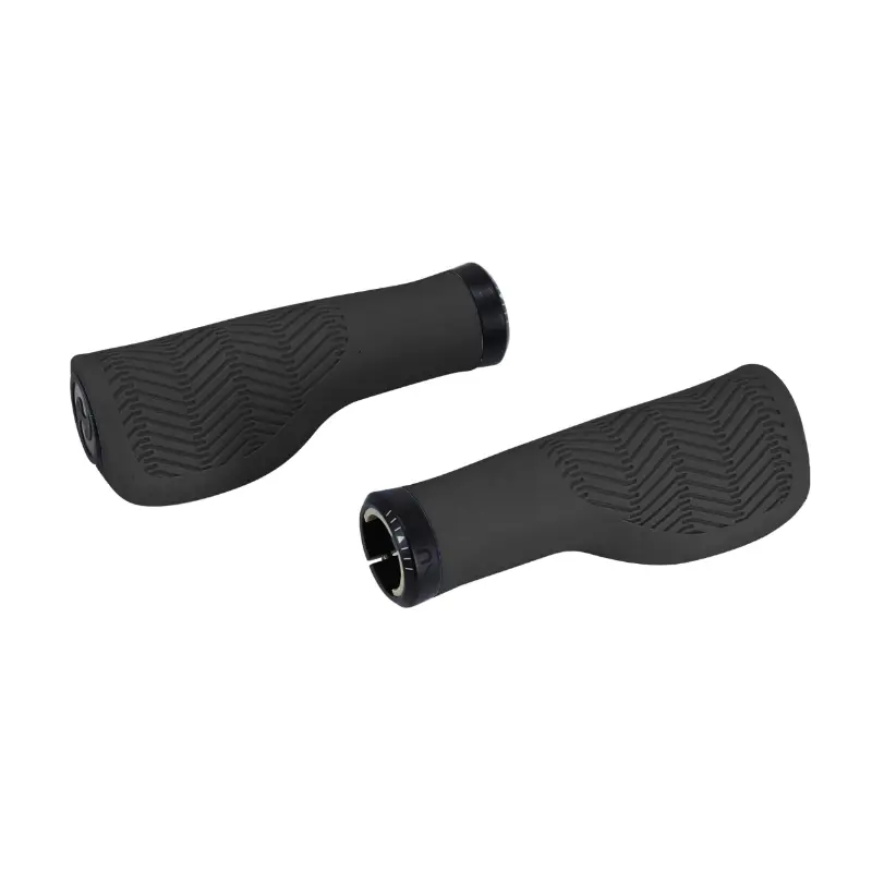 Poignée City Herrmans Nucore Town Ergonomique Avec Lock-On Noir L 130 mm Diam 22 mm (Paire Sur Carte)