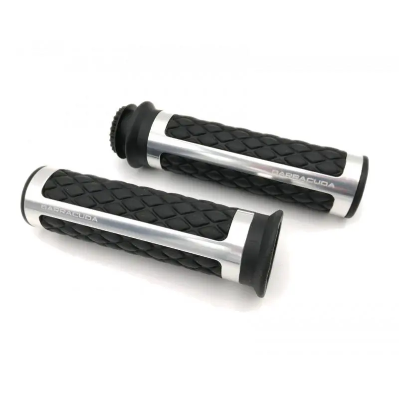 POIGNEES CLASSIC Noir/ Argent (paire) BARRACUDA