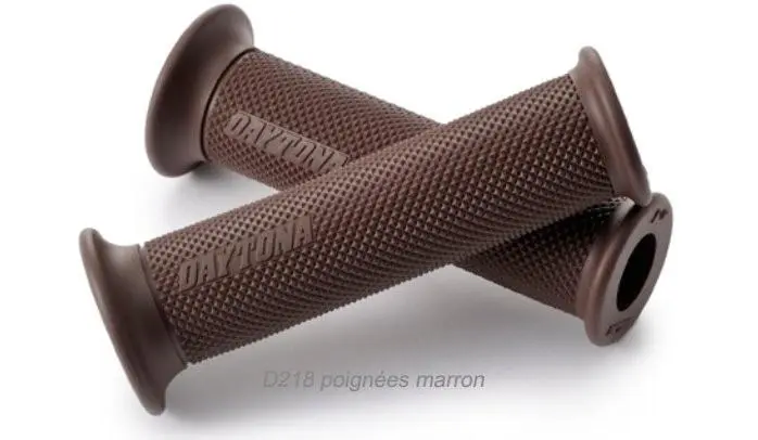 POIGNEES DAYTONA Marron VINTAGE CAFE RACER