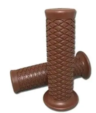 POIGNEES VINTAGE SCRAMBLER MARRON CLAIR