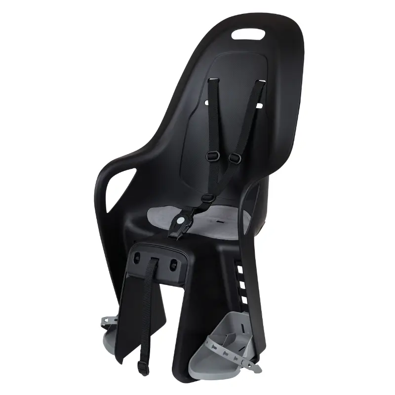 Porte Bebe-Siege Enfant Arrière Polisport A Fixer Sur Porte Bagage Fixation Etau Koari Noir Coussin Gris Pour Mik Hd (9 A 22Kgs) Compatible VAE Homologué En 14344 En Boite Individuelle