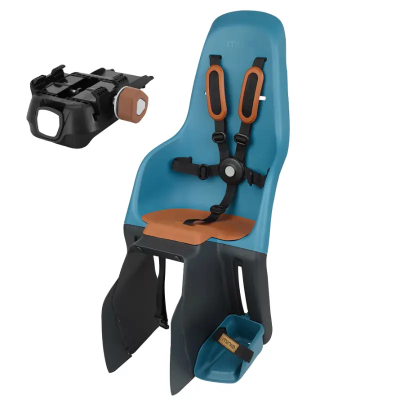 Porte Bebe-Siege Enfant Arrière Polisport A Fixer Sur Porte Bagage Fixation Etau Minia Bleu Neptune (9 A 22Kgs) Homologué En 14344 (Boite Carton Individuelle)