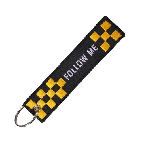 Porte-Clés 'FOLLOW ME' – Esprit Motard & Style Racing