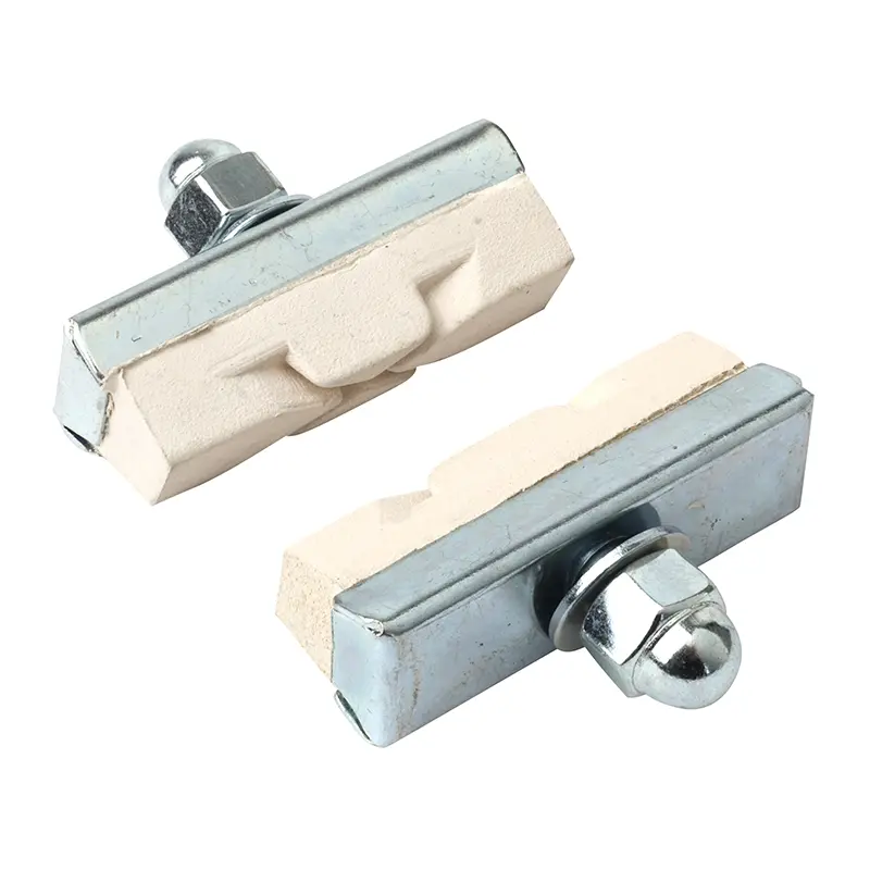 Porte Patin Frein City Caliper Symetrique Elvedes 40 mm Blanc (1 Paire Sur Carte) -Gomme Freinage Puissant - Sielencieux-
