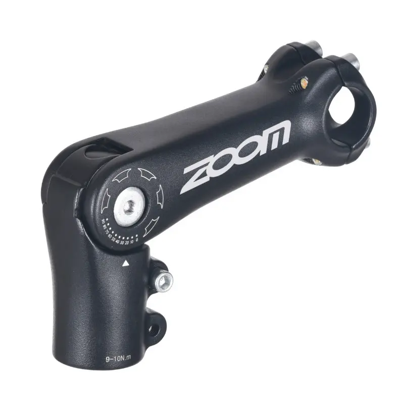 Potence VTT -Urbain-Trekking Zoom Réglable Rehausse Alu Noir Mat 25.4 L 90 mm Ahead-Set 1"1-8