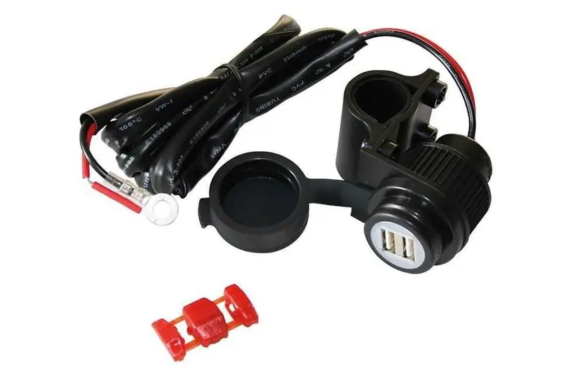 Prise DOUBLE USB fixation sur guidon