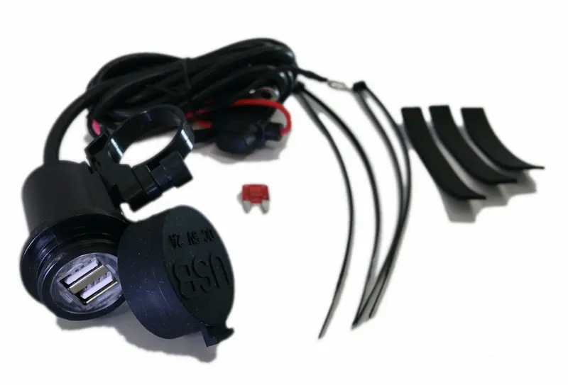 Prise DOUBLE USB fixation sur guidon
