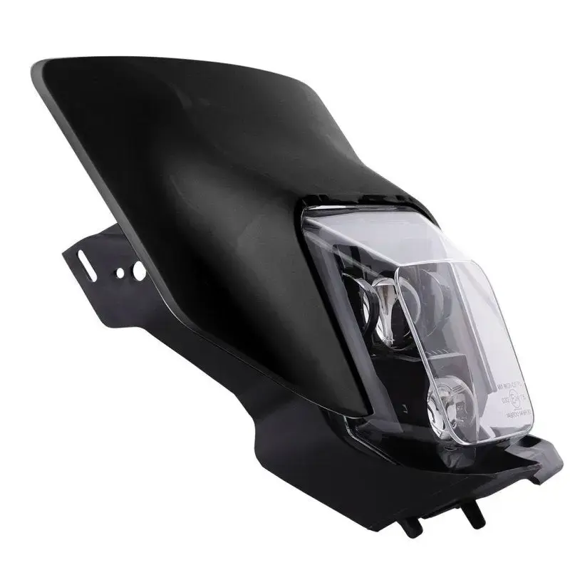 Projecteur LED moto + plaque Enduro Offroad  noir