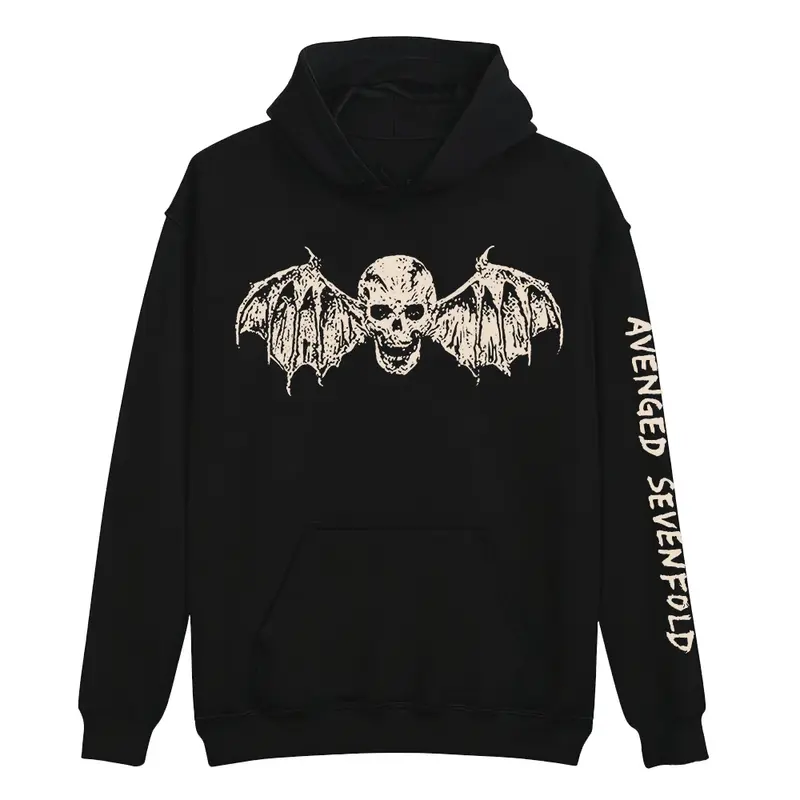 Pull moto - Tête de mort ailée