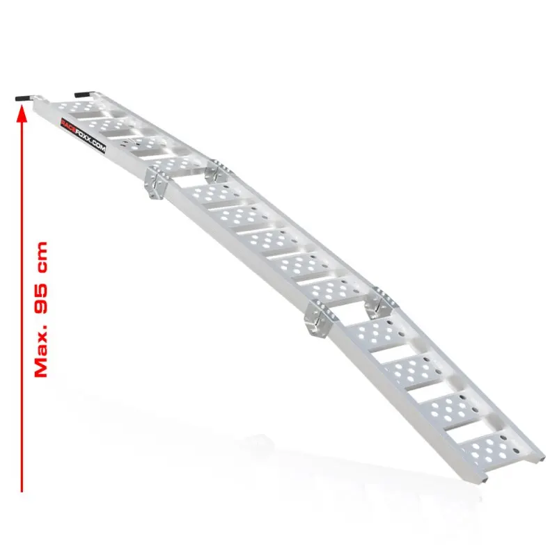 Rampe de chargement moto aluminium, compacte, pliable