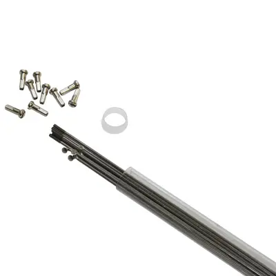 Rayon INOX Argent 2 mm L 282 mm Tête Coudée Avec Écrou (Tube De 10)