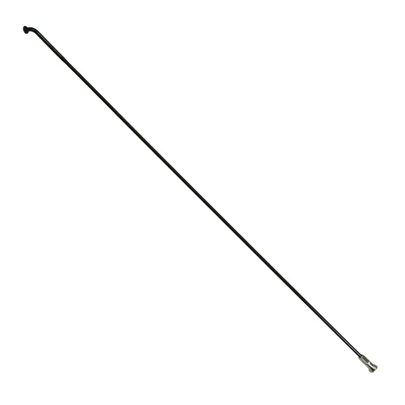 Rayon Renforcé INOX Noir 2,0 mm Avec Tête Coudée En 2,3 mm L 296 mm Sapim Avec Écrou (Vendu A L'Unite)