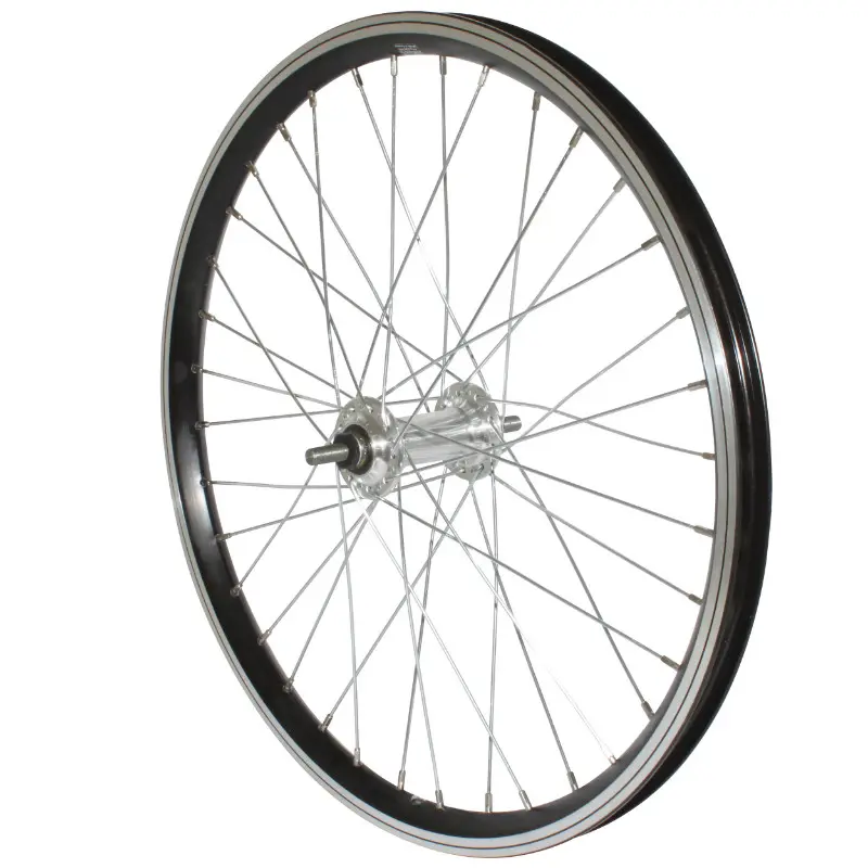 Roue Remorque Vélo 20 X 1.75 Alu Mx Alu Axe Plein 9X100 Noir