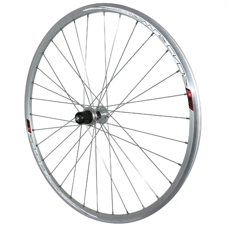 Roue Route Patin Blocage 700 Road Runner Arrière Argent Moyeu Velox Cassette Type Shimano 11-10-9V 32 Rayons Galva Jante 15C