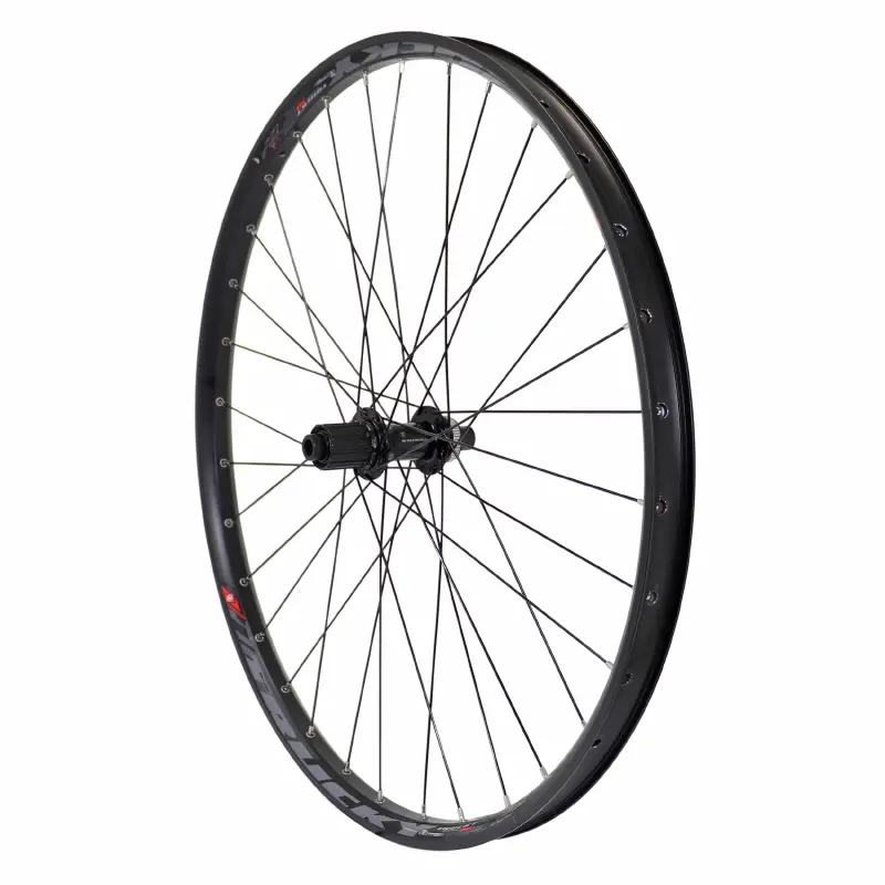 Roue VTT Disque 27.5" Trucky 30 Tubeless Ready Arrière Centerlock Noir Moyeu Shimano Tc500 11-10V Axe Traversant 12-142 Jante 30C 32 Rayons