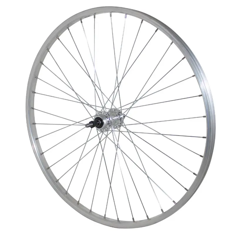 Roue VTT Patin 26" Alu Arrière Moyeu Alu Axe Plein Roue Libre 7-6V (Vendu Avec Écrou 10X100) Jante 21C