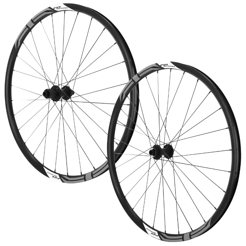 Roues Gravel Disque 700 Fir Galaxium Centerlock Noir Cassette Shimano Sh 12-11-10V Axe Traversant 12-100 Et 12-142 Hauteur-Profil 26 mm (Paire) - Tubeless Ready