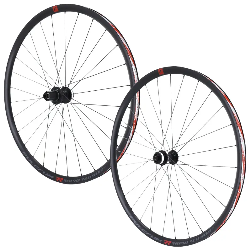 Roues Gravel Disque 700 Fulcrum Rapid Red 900 Tubeless Ready Noir Centerlock Cassette Shimano 11-10V Axe Traversant12X100 Et 12X142 (Paire)