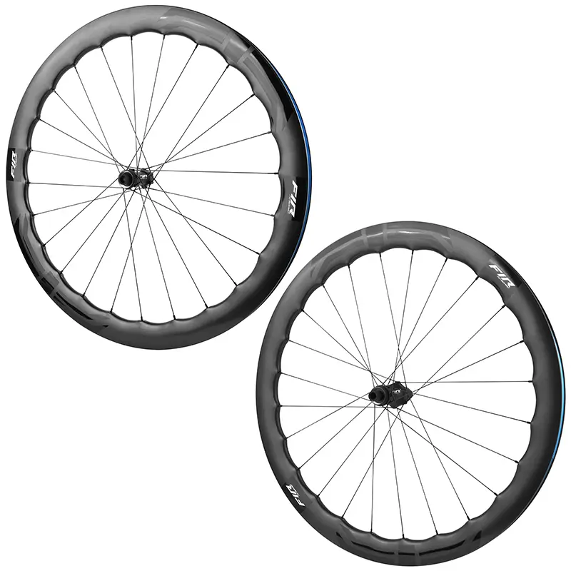 Roues Route Disque 700 Fir Fc 50 Pro Centerlock Carbone Noir Cassette Sram Xdr 12V Axe Traversant 12-100 Et 12-142 Hauteur-Profil 46-50 mm (Paire) - Tubeless Ready