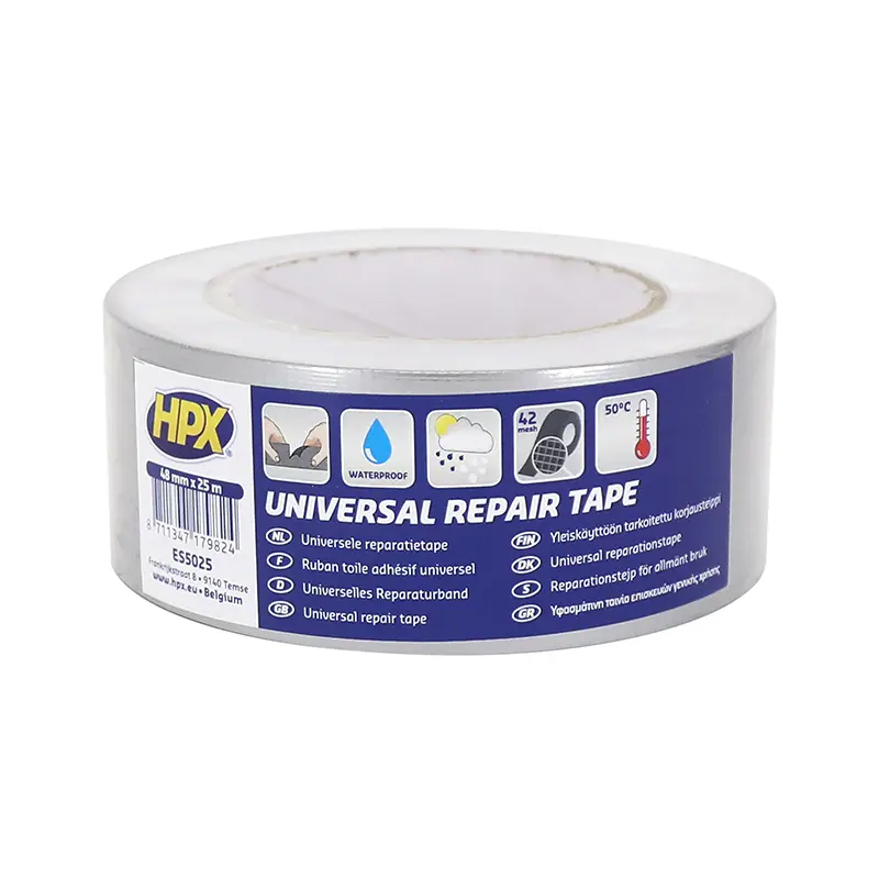 Ruban Adhesif Hpx Toile Universel Type Americain Argent 50 mm X 25M