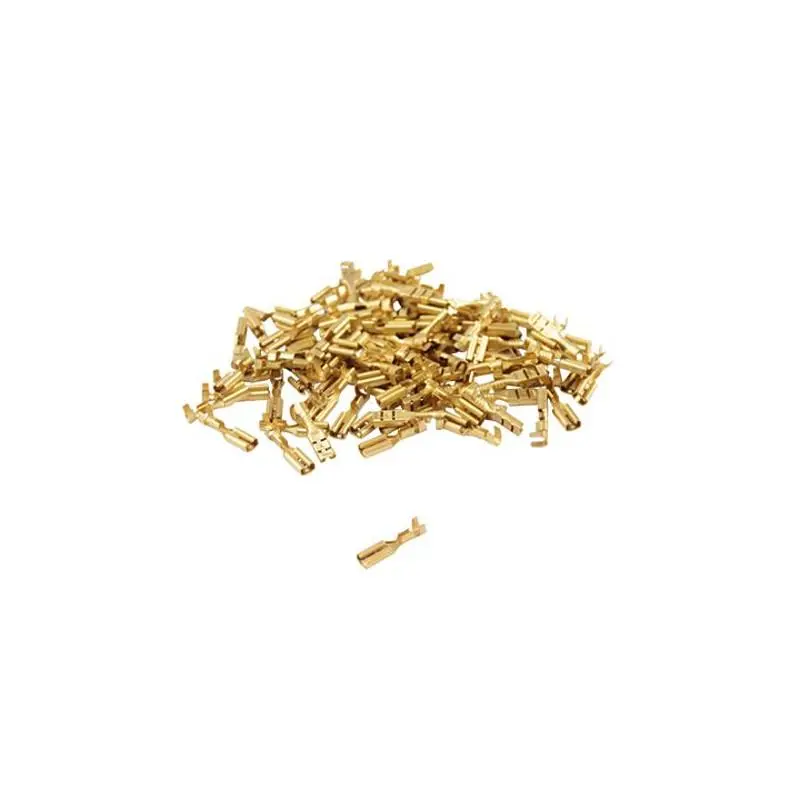 Sachet de 100 Cosses PLATES Laiton FEMELLES 4,8mm